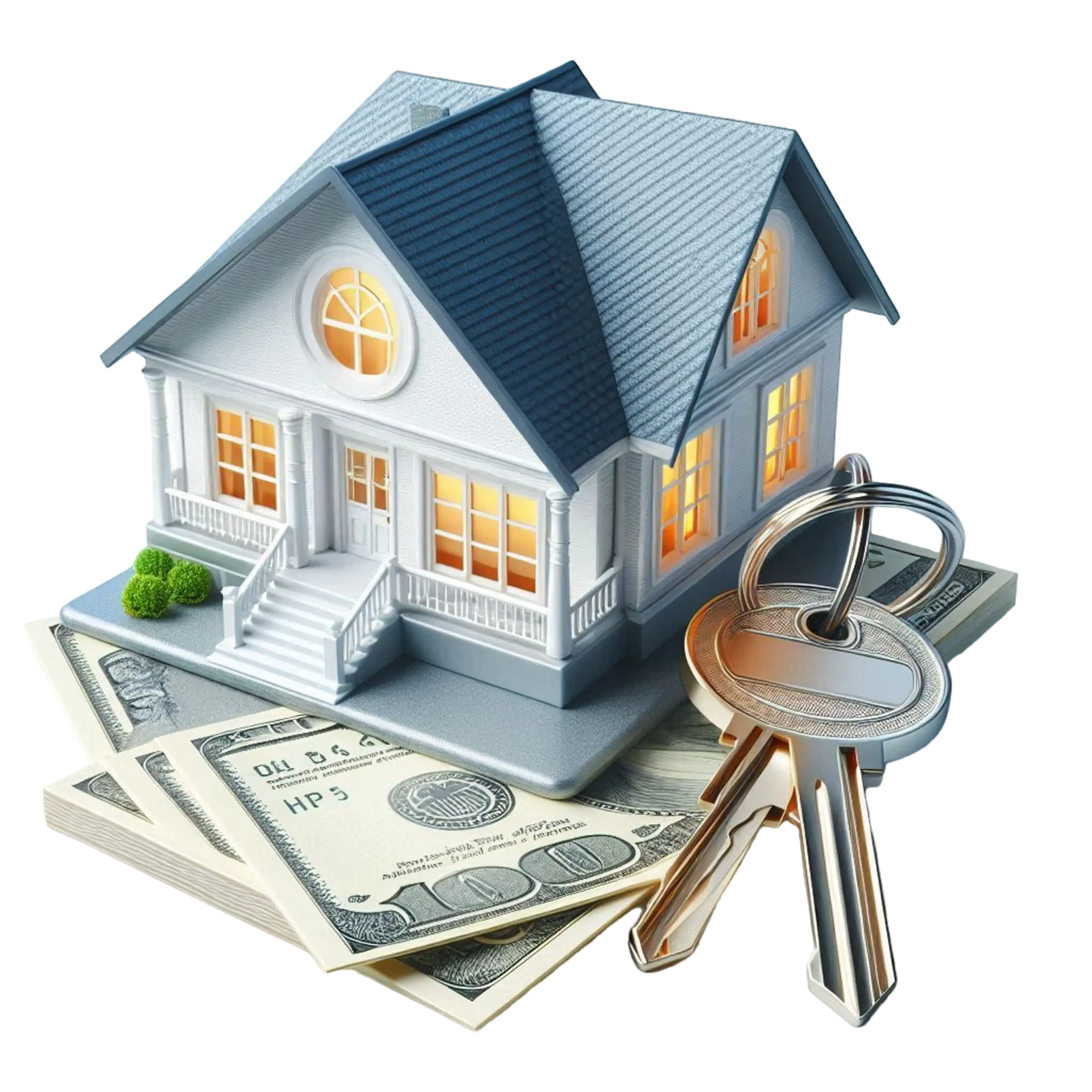 —Pngtree—house key and model mortgage_15646395