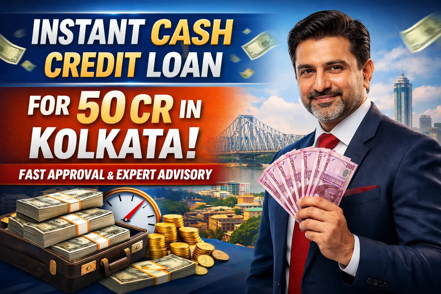 Instant Cash Credit Loan for 50 Cr in Kolkata