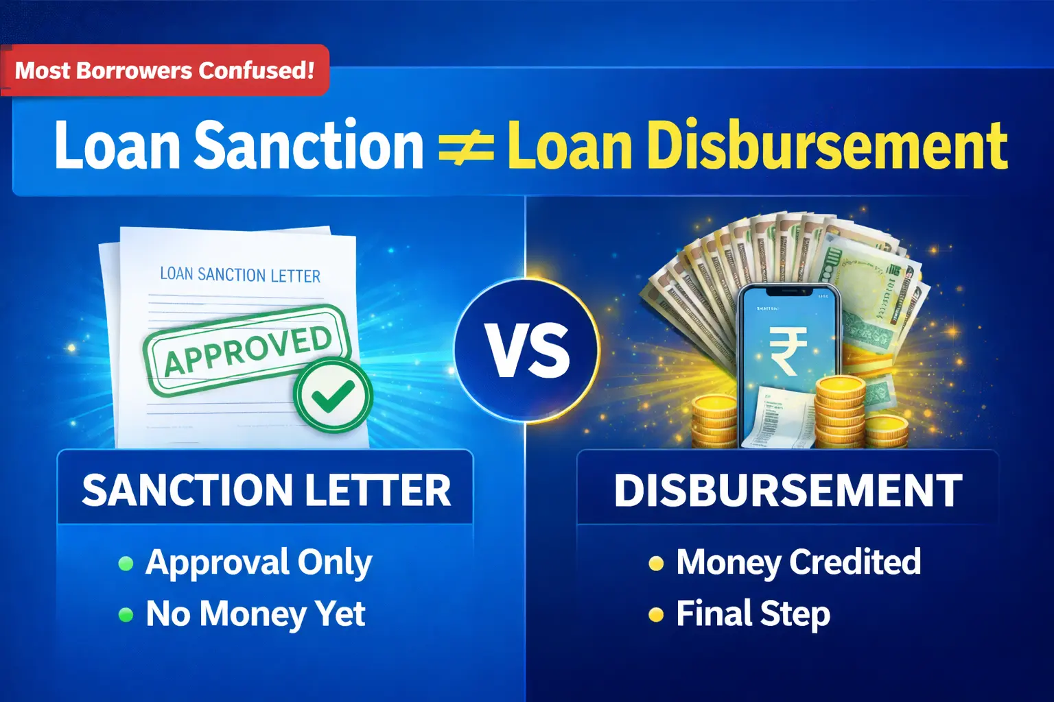 Loan Sanction Letter v/s Disbursement of Loan | Creditcares 2026