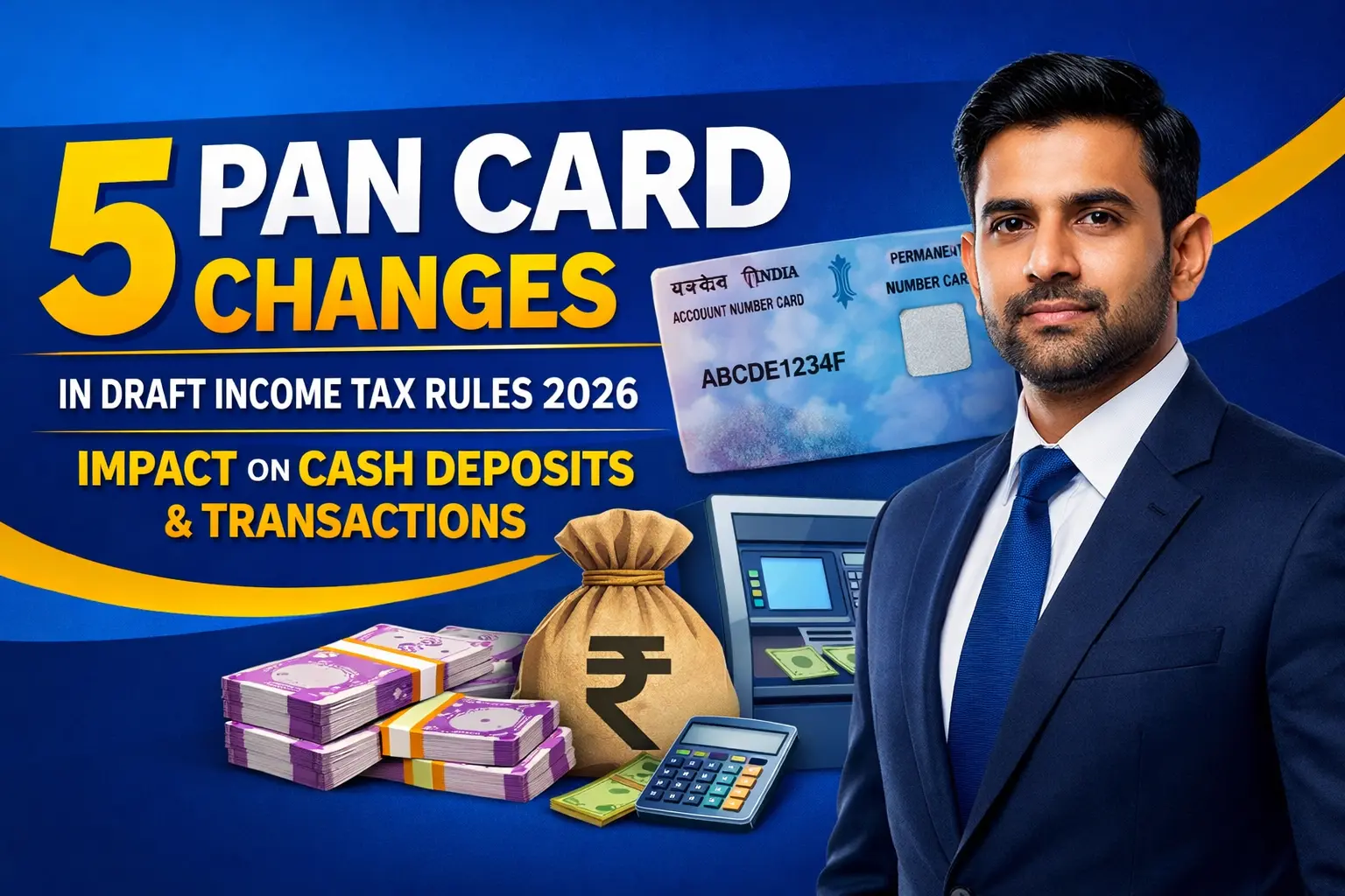 5 PAN Card Changes in Draft Income Tax Rules 2026 That Impact Cash Deposits & Transactions