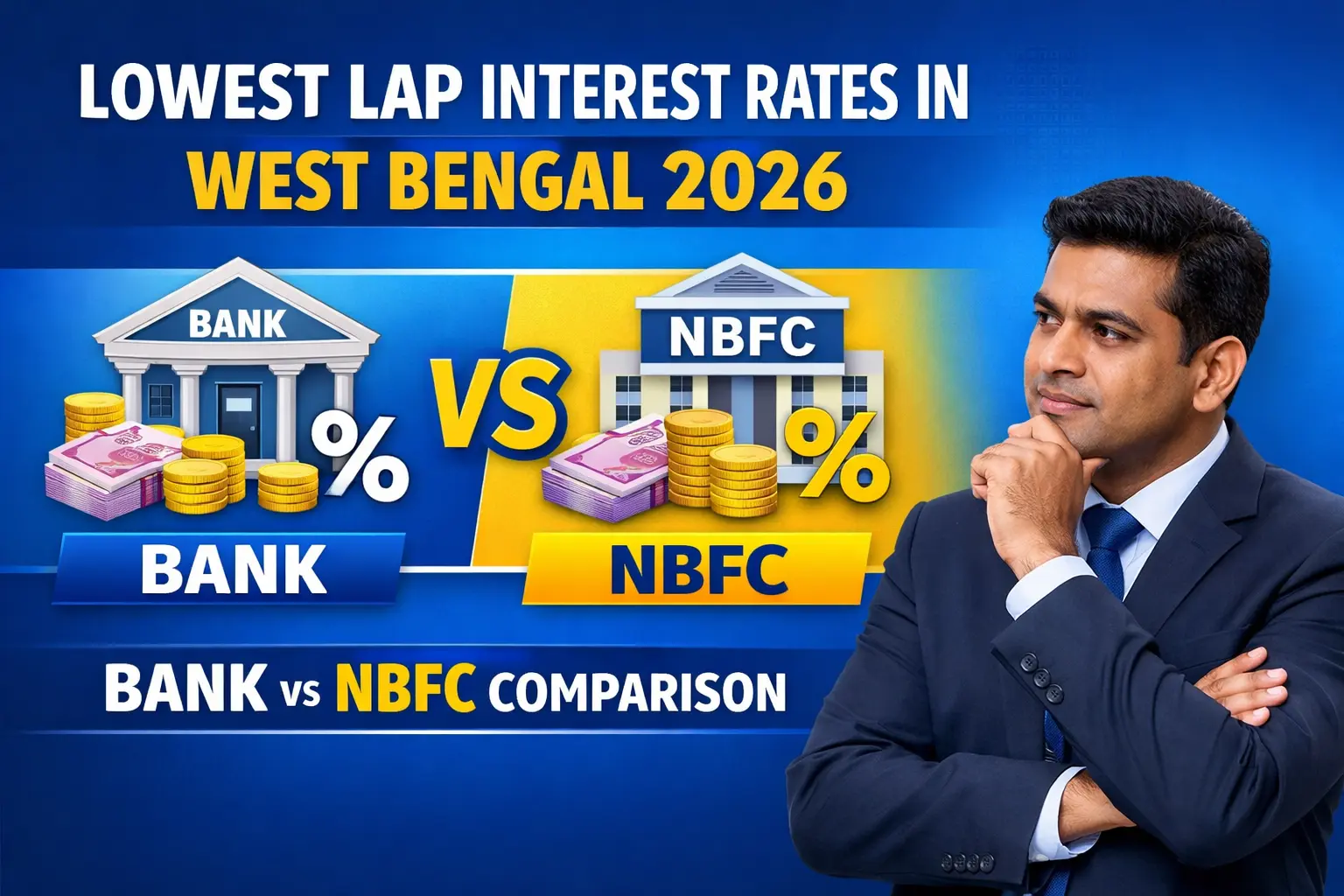 Lowest LAP Interest Rates in West Bengal 2026 – Bank vs NBFC Comparison